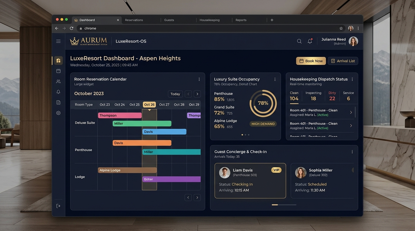 LuxeResort-OS / Aurum PMS by I Info Vision