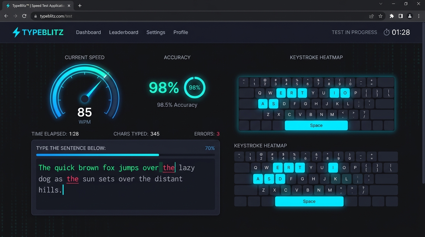 Typing Speed Test App by I Info Vision